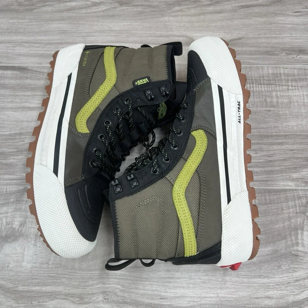 VANS Sk8-Hi GORE-TEX MTE-3 Men's Sz 8 Black Olive Green Waterproof Hiking Boots